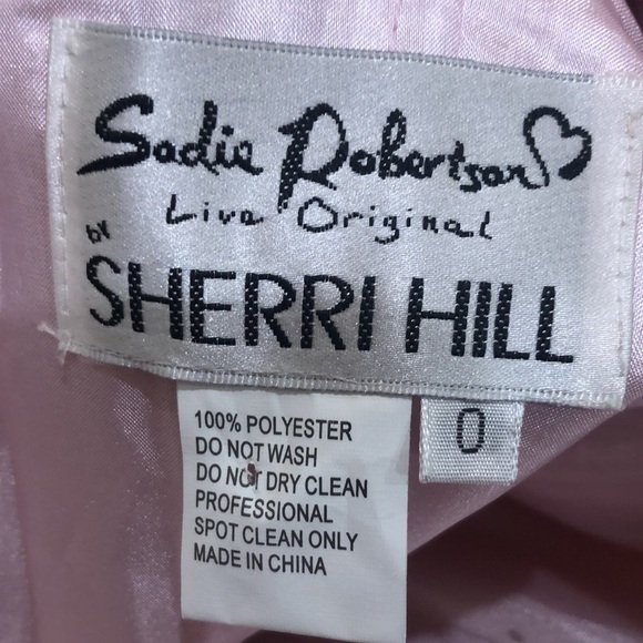 NWOT Sherri Hill Dress Size 0 Pastel Pink Rhinestone Crystal Beaded Hi Low 1920 - Picture 9 of 9